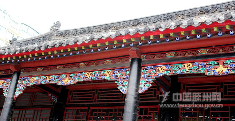 古建筑特色--五蝠腾云图
