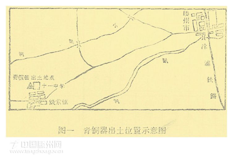 青铜器出土位置示意图