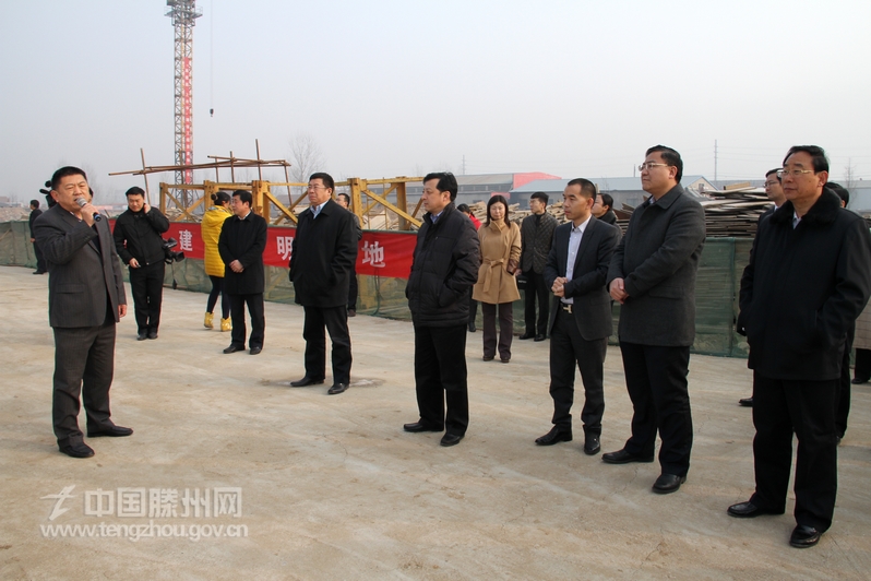 与会人员观摩姜屯镇兴盟国际商城项目